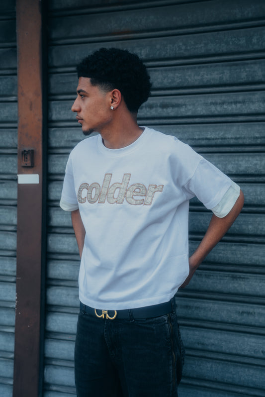 WHITE CROCODILE TEE